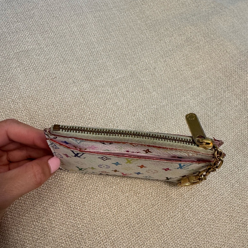 Louis Vuitton Multicolor Key Pouch Monogram Clés Coin Card Holder Murakami 🌈 - Picture 5 of 13